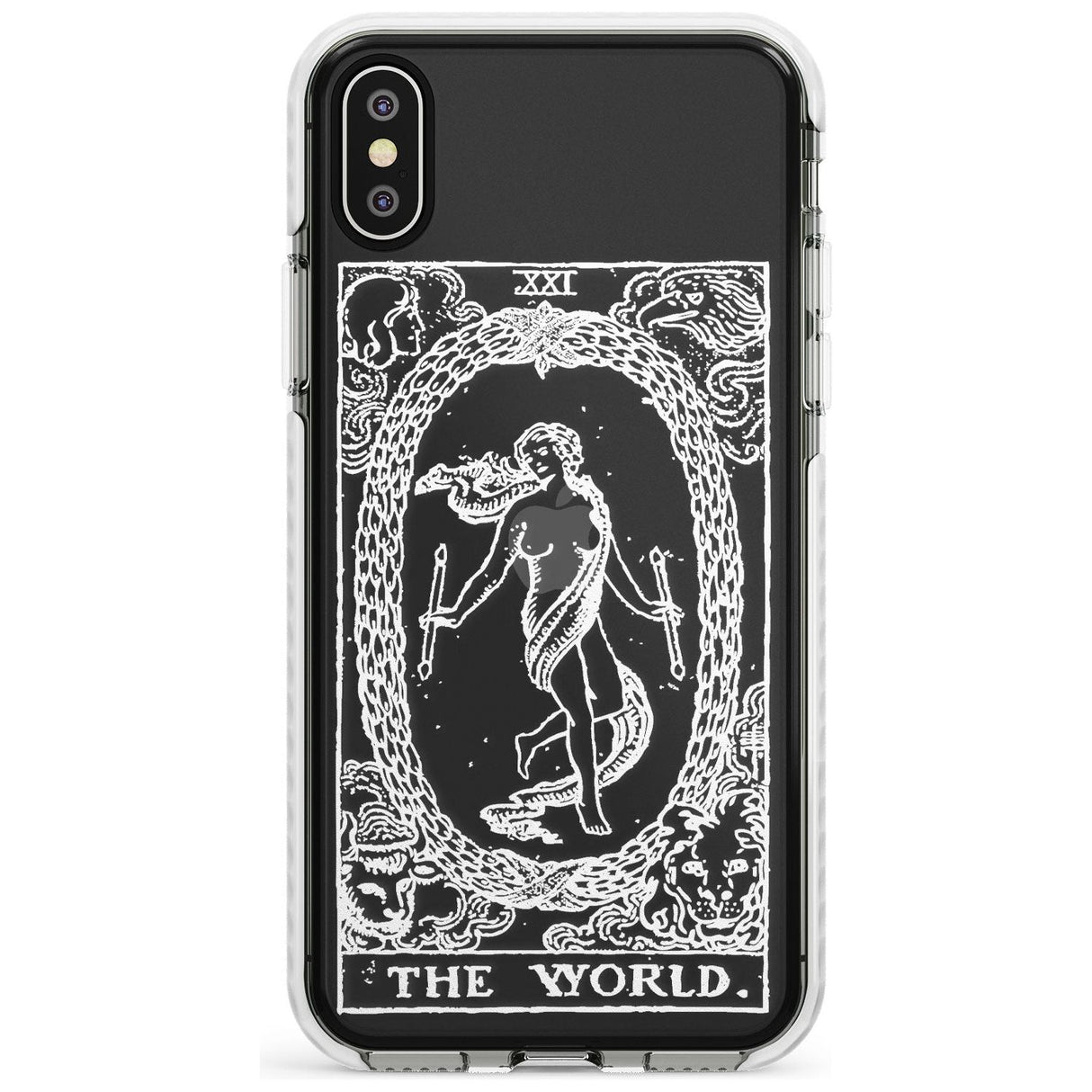 The World Tarot Card - White Transparent Slim TPU Phone Case Warehouse X XS Max XR