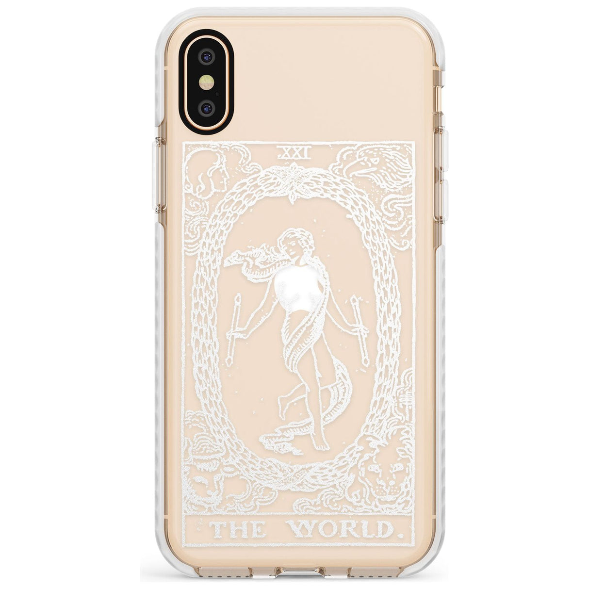 The World Tarot Card - White Transparent Slim TPU Phone Case Warehouse X XS Max XR