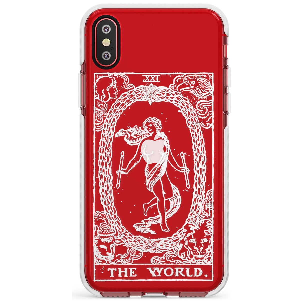 The World Tarot Card - White Transparent Slim TPU Phone Case Warehouse X XS Max XR