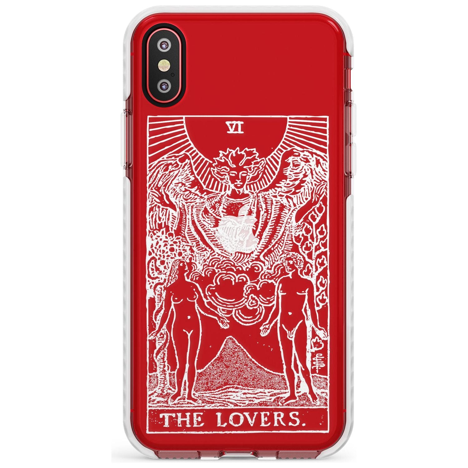 The Lovers Tarot Card - White Transparent Slim TPU Phone Case Warehouse X XS Max XR