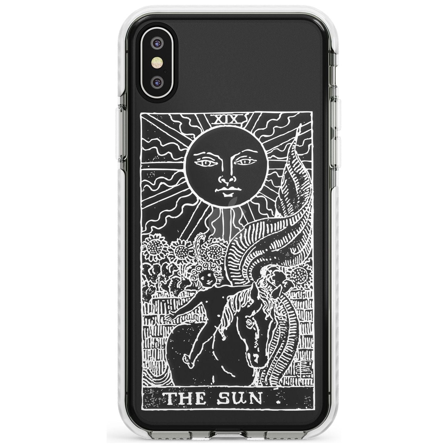 The Sun Tarot Card - White Transparent Slim TPU Phone Case Warehouse X XS Max XR