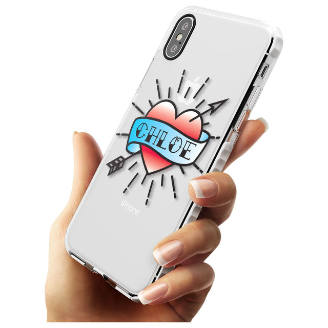 Custom Heart Tattoo Slim TPU Phone Case Warehouse X XS Max XR