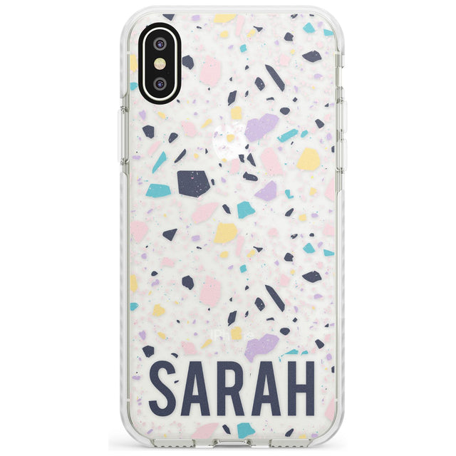 Customised Terrazzo - Pink, Purple, Blue Impact Phone Case for iPhone X XS Max XR