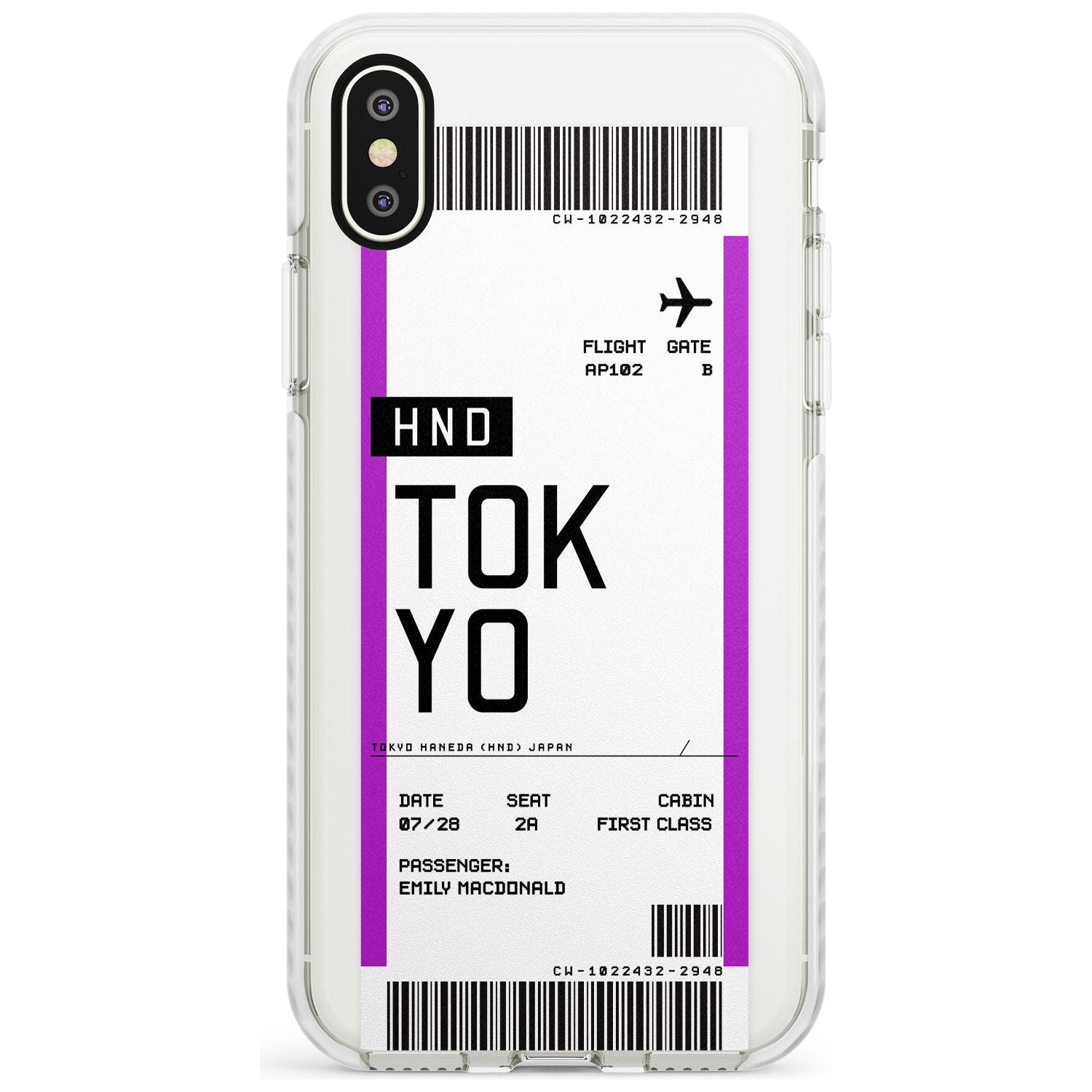 Tokyo Boarding Pass iPhone Case  Impact Case Custom Phone Case - Case Warehouse