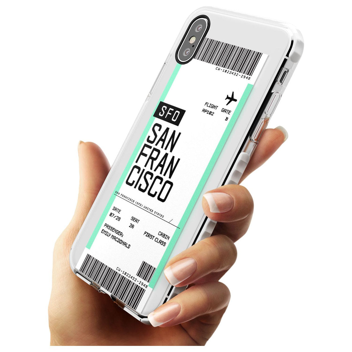 San Francisco Boarding Pass iPhone Case   Custom Phone Case - Case Warehouse