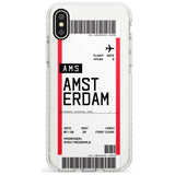 Amsterdam Boarding Pass iPhone Case  Impact Case Custom Phone Case - Case Warehouse