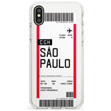 São Paulo Boarding Pass iPhone Case  Impact Case Custom Phone Case - Case Warehouse