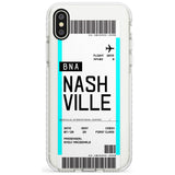 Nashville Boarding Pass iPhone Case  Impact Case Custom Phone Case - Case Warehouse