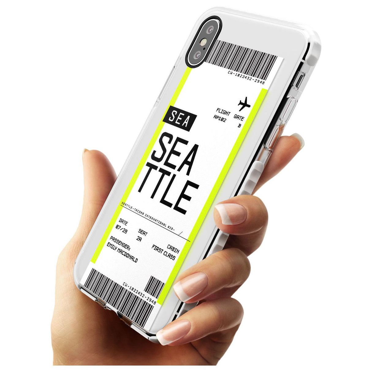 Seattle Boarding Pass iPhone Case   Custom Phone Case - Case Warehouse