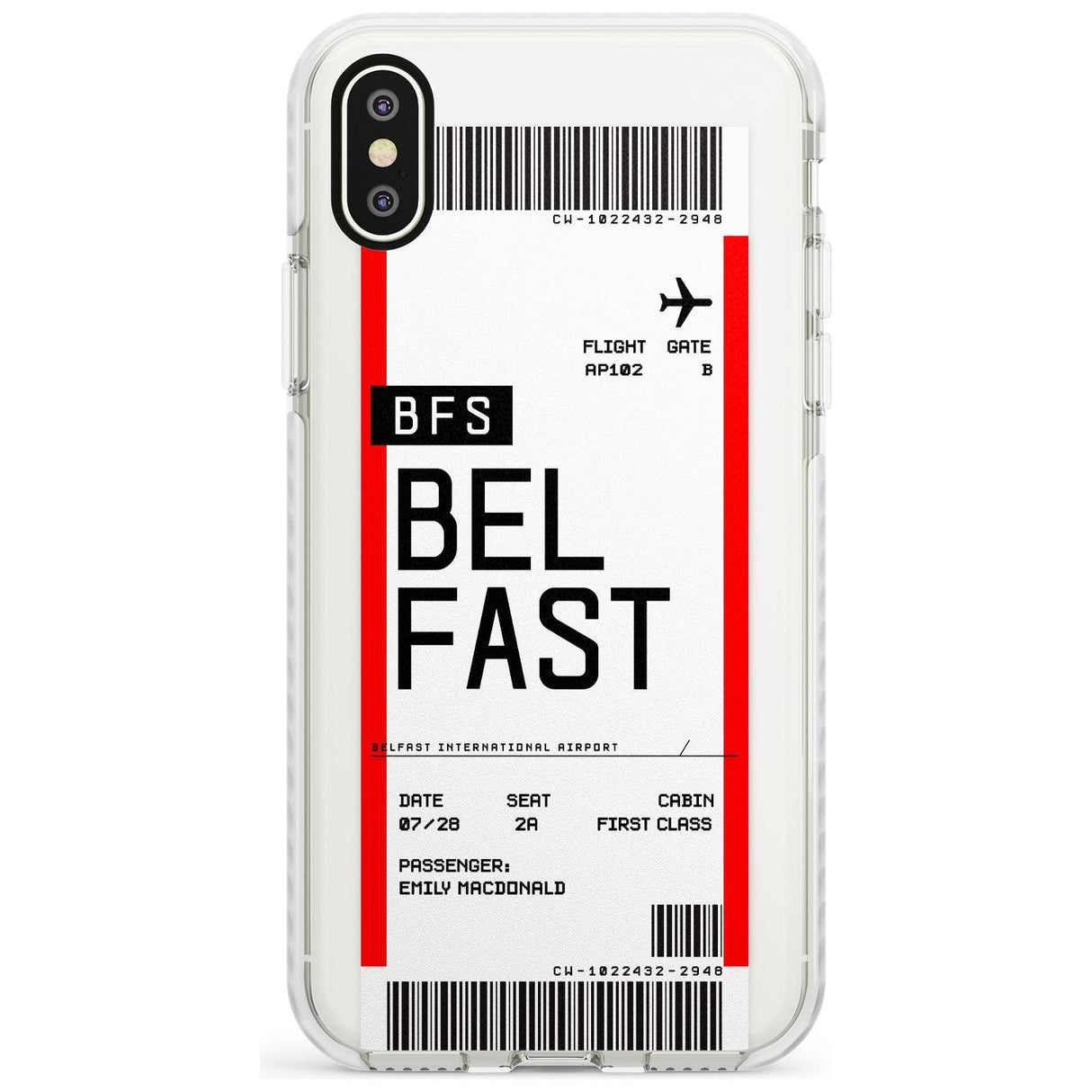 Belfast Boarding Pass  Impact Case Custom Phone Case - Case Warehouse