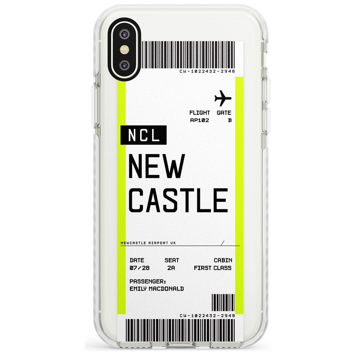 Newcastle Boarding Pass  Impact Case Custom Phone Case - Case Warehouse