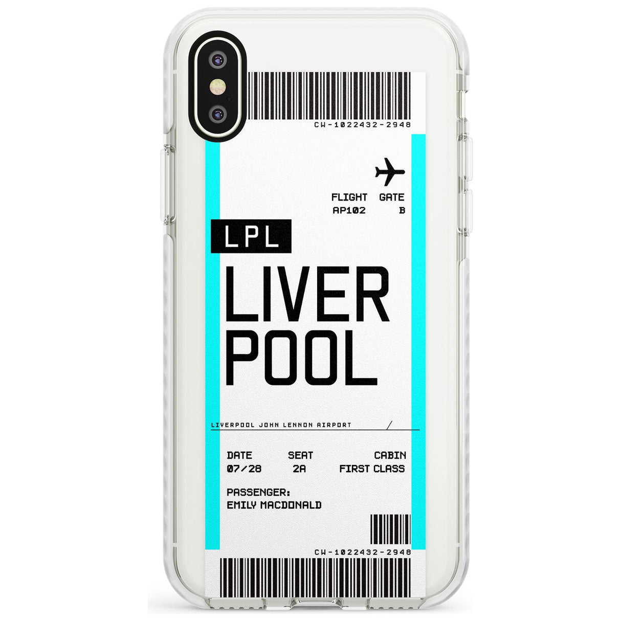 Liverpool Boarding Pass  Impact Case Custom Phone Case - Case Warehouse