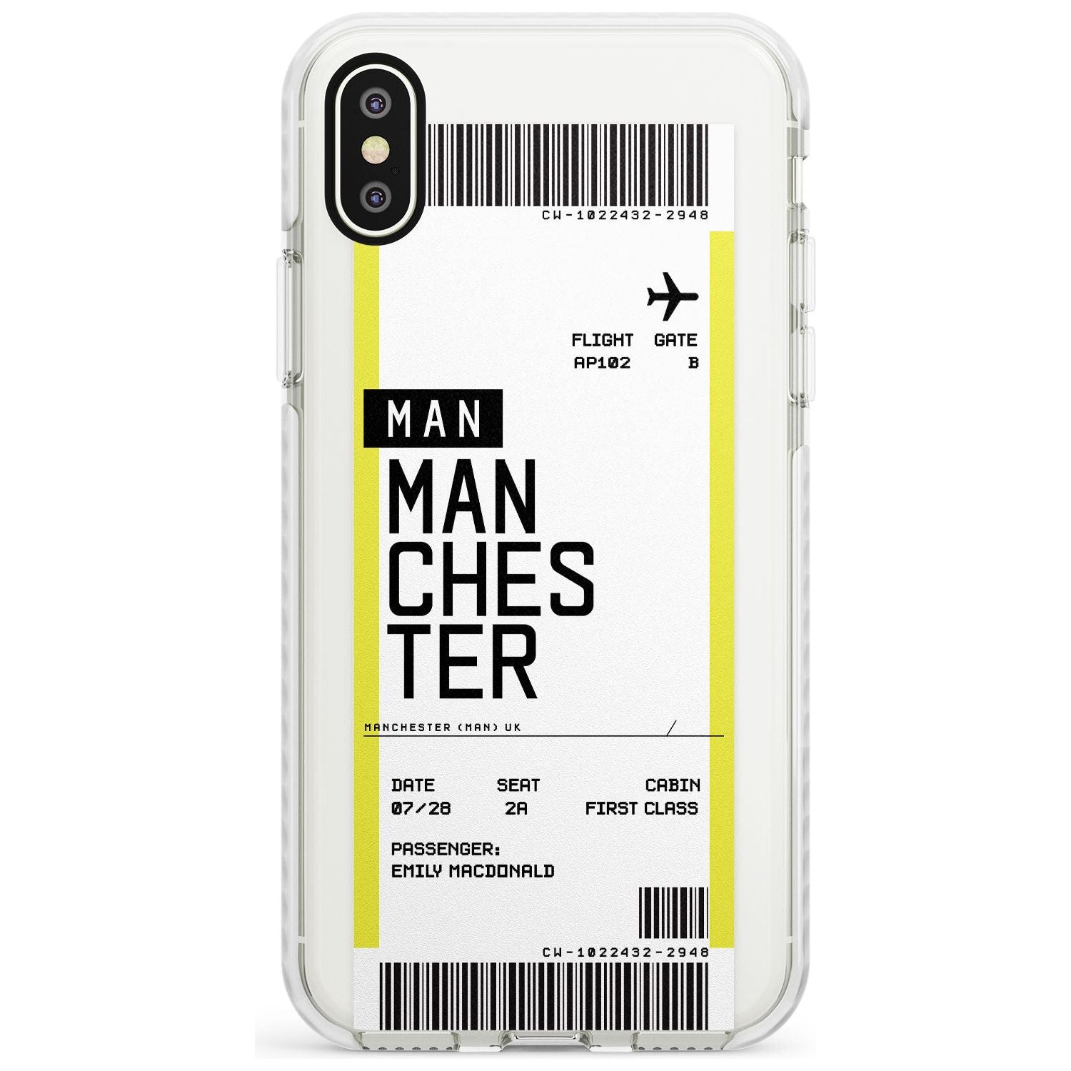 Manchester Boarding Pass  Impact Case Custom Phone Case - Case Warehouse