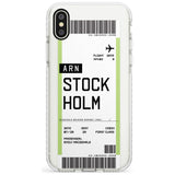 Stockholm Boarding Pass iPhone Case  Impact Case Custom Phone Case - Case Warehouse