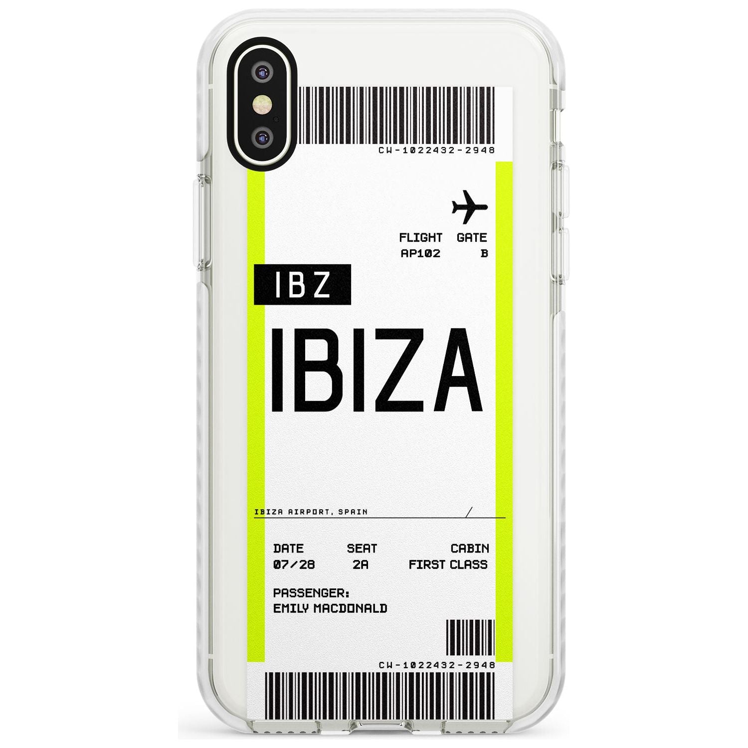 Ibiza Boarding Pass iPhone Case  Impact Case Custom Phone Case - Case Warehouse