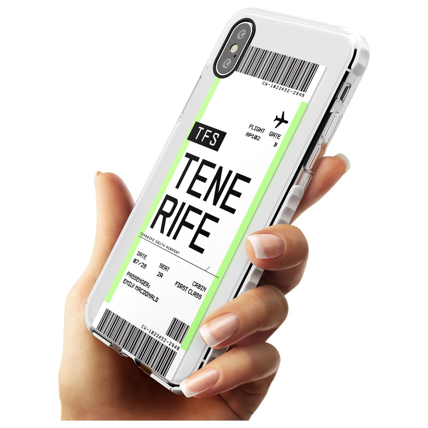 Tenerife Boarding Pass iPhone Case   Custom Phone Case - Case Warehouse
