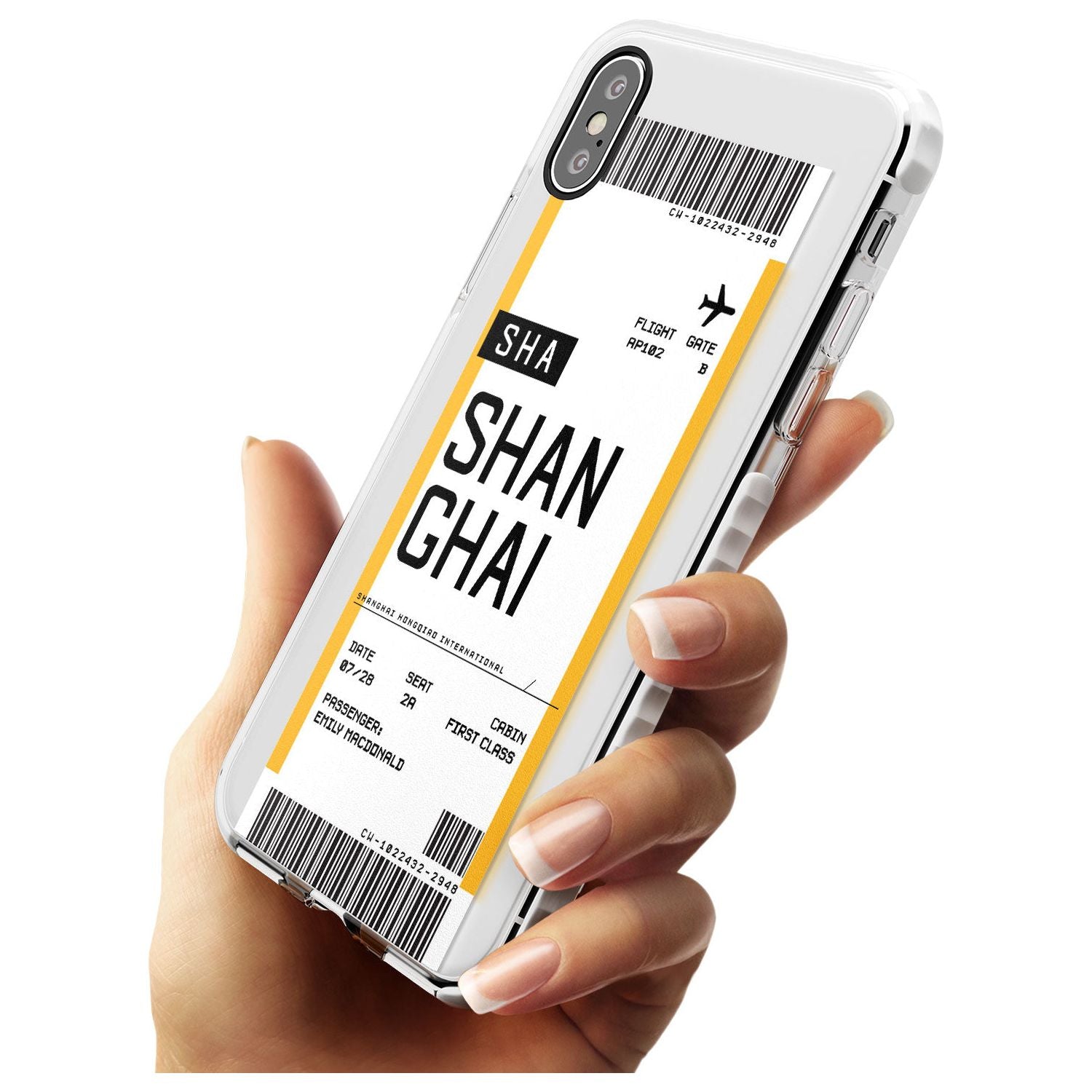 Shangai Boarding Pass iPhone Case   Custom Phone Case - Case Warehouse