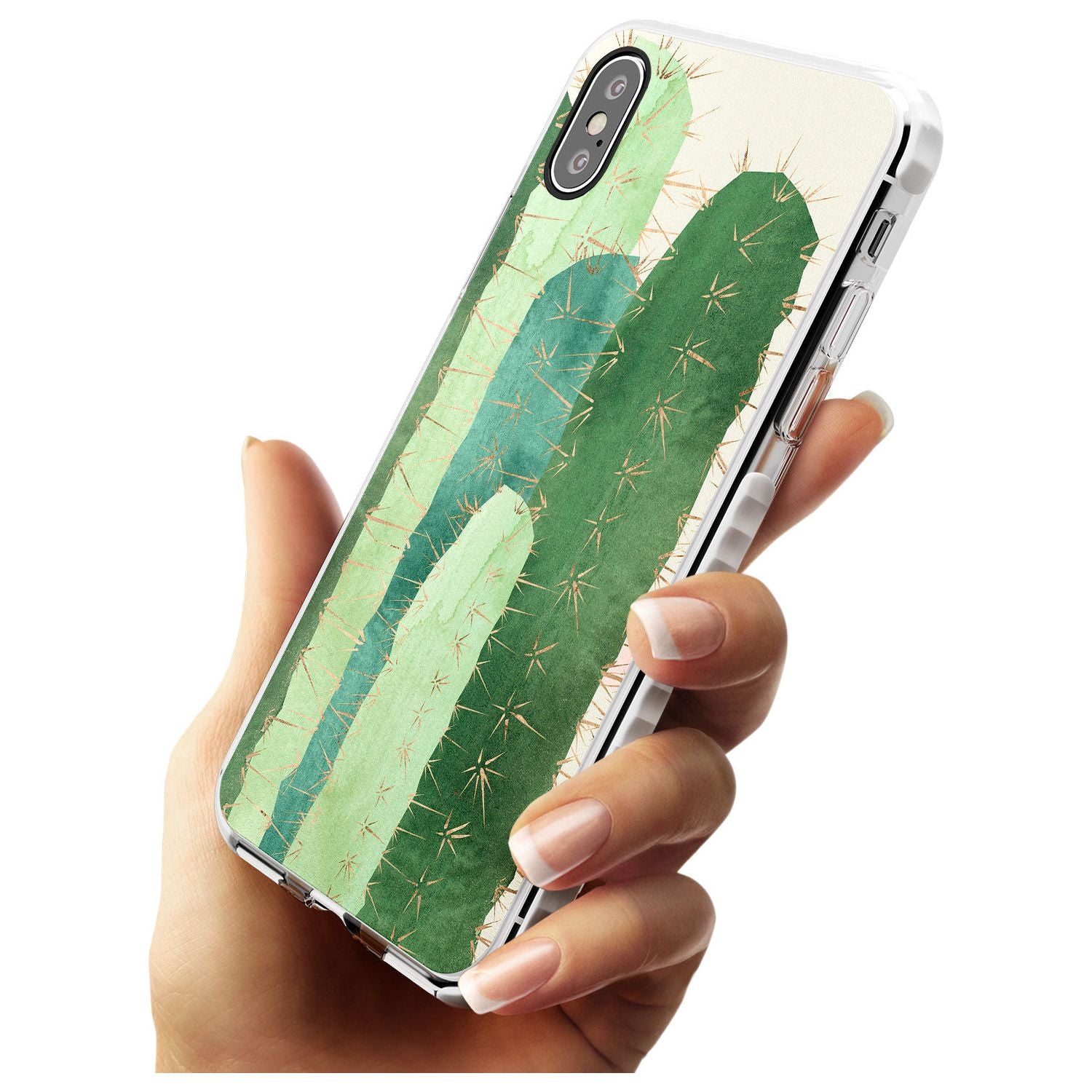 Large Cacti Mix Design Impact Phone Case for iPhone X XS Max XR