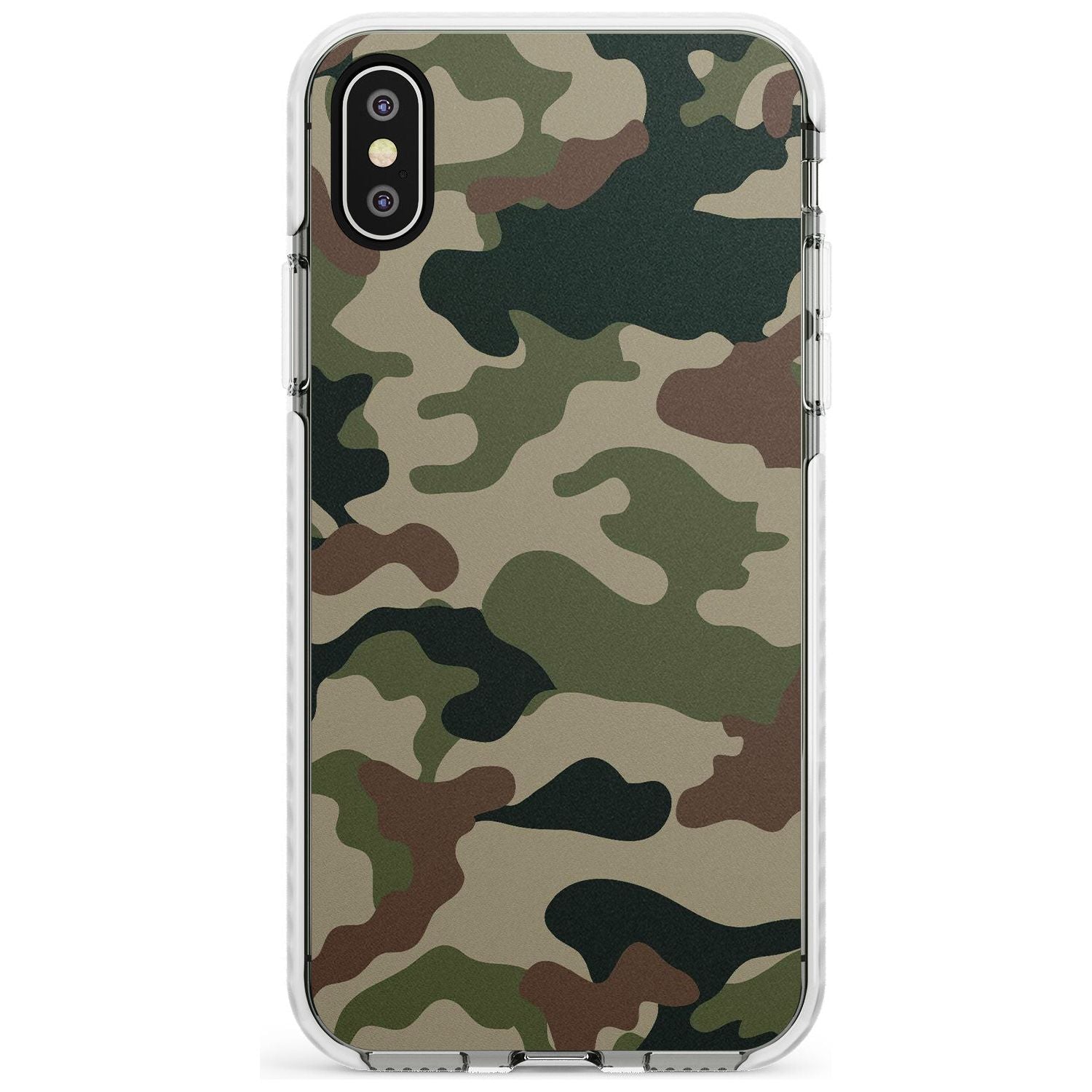 Green and Brown Camo Impact Phone Case for iPhone X XS Max XR