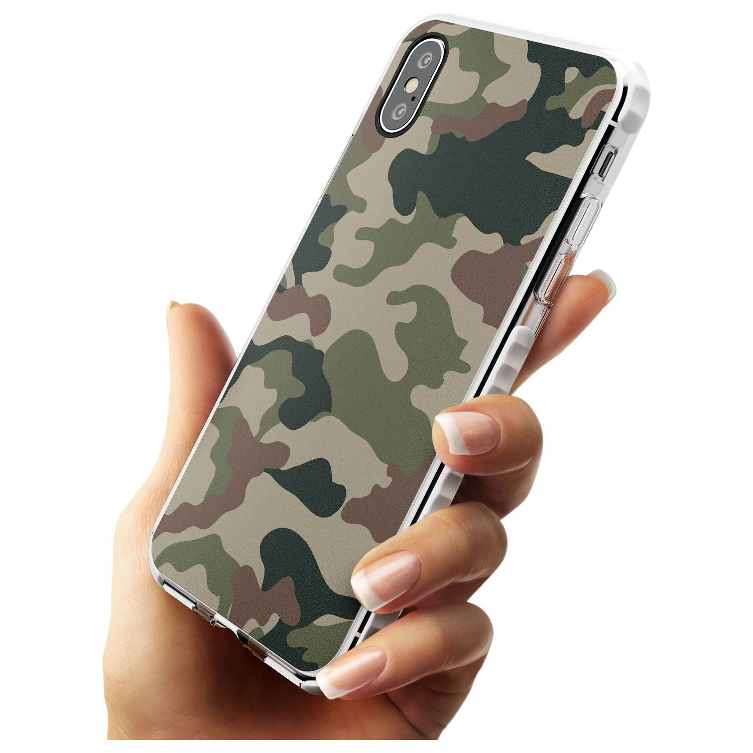 Green and Brown Camo Impact Phone Case for iPhone X XS Max XR