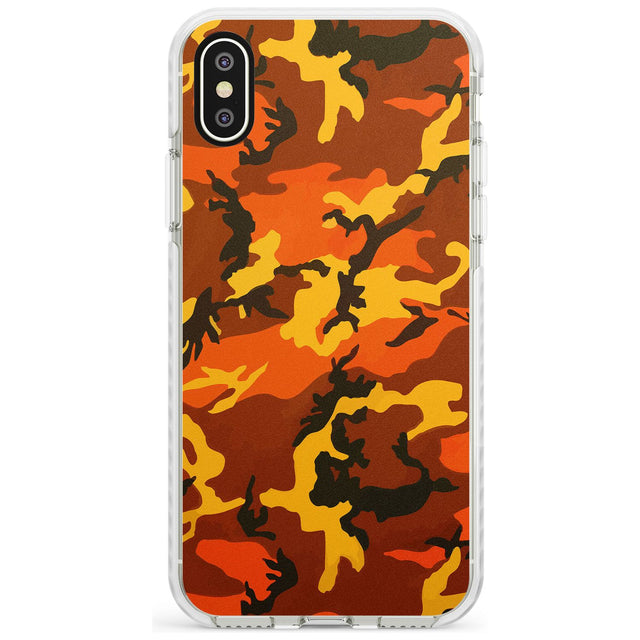 Orange Camo Impact Phone Case for iPhone X XS Max XR