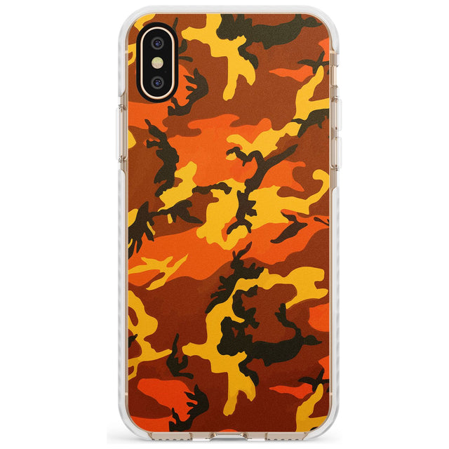 Orange Camo Impact Phone Case for iPhone X XS Max XR