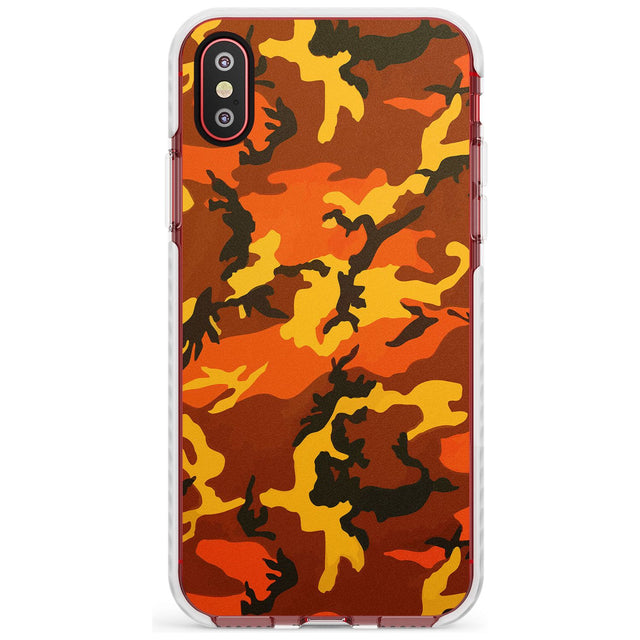 Orange Camo Impact Phone Case for iPhone X XS Max XR