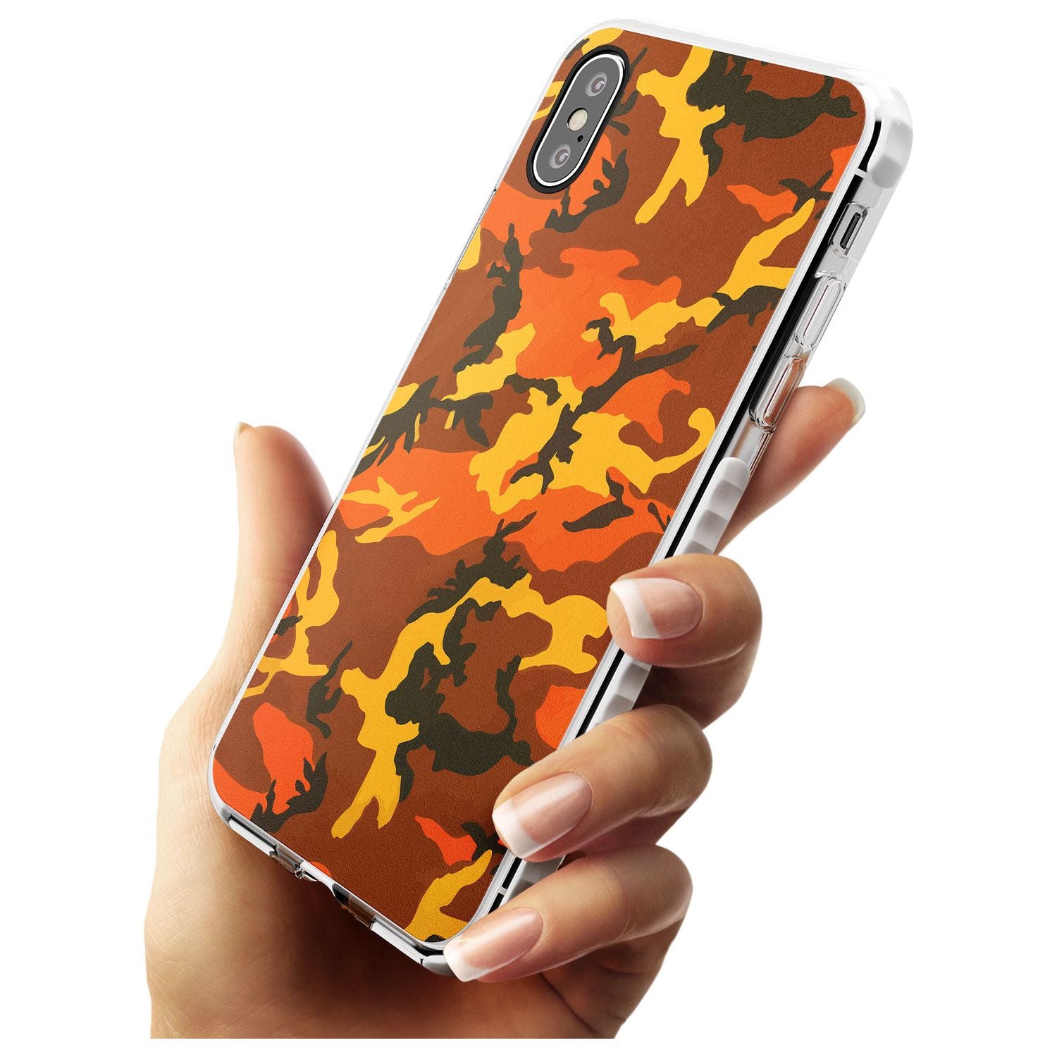 Orange Camo Impact Phone Case for iPhone X XS Max XR
