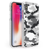 Grey Black Urban Camo Phone Case iPhone X / iPhone XS / Impact Case,iPhone XR / Impact Case,iPhone XS MAX / Impact Case Blanc Space