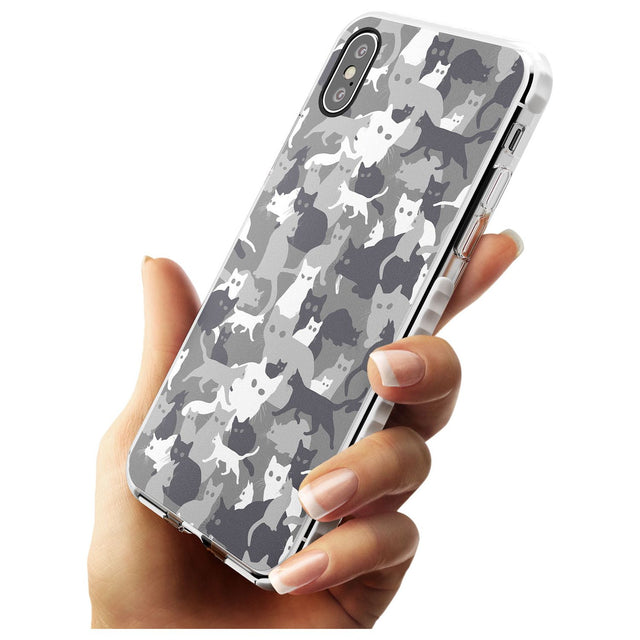 Dark Grey Cat Camouflage Pattern iPhone Case   Phone Case - Case Warehouse