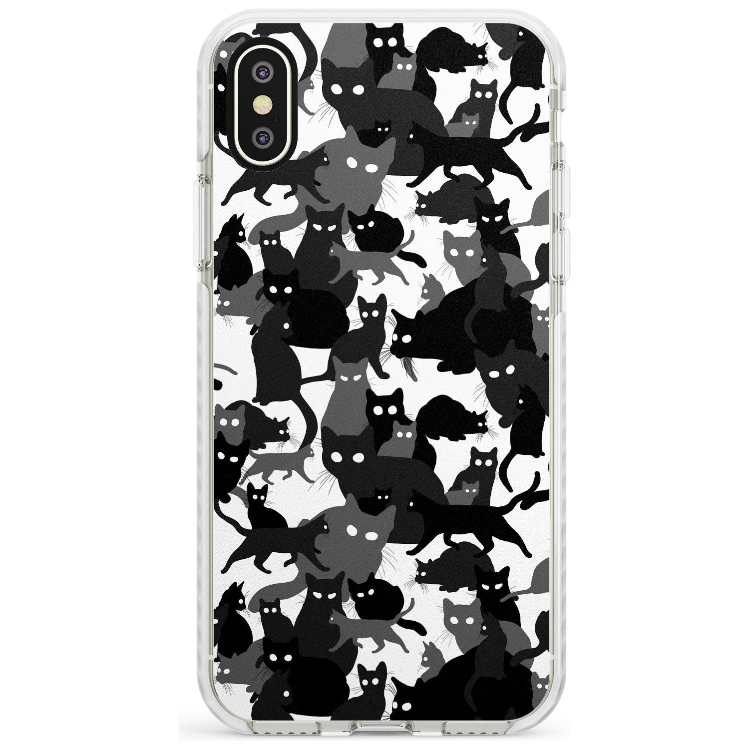 Black & White Cat Camouflage iPhone Case  Impact Case Phone Case - Case Warehouse