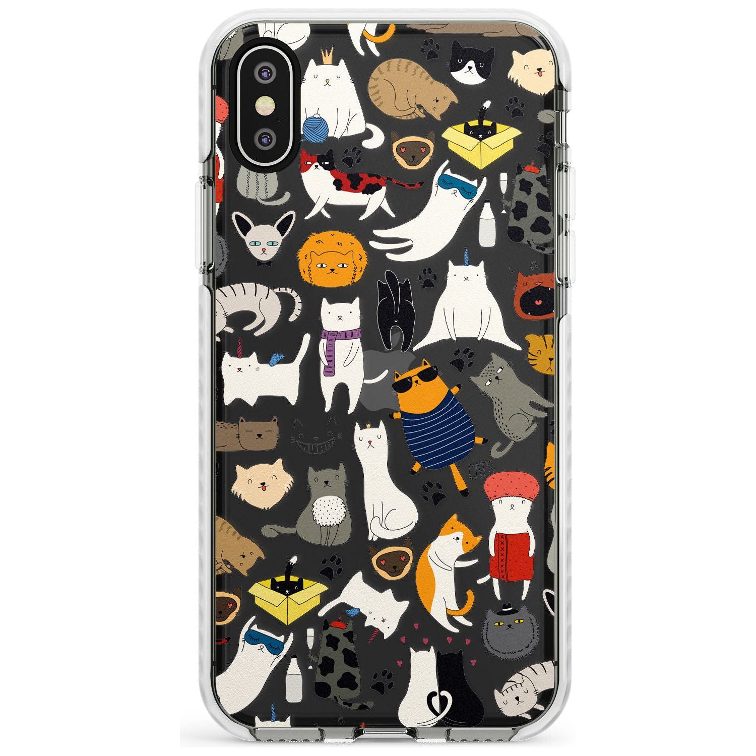 Cartoon Cat Collage - Colour Slim TPU Phone Case Warehouse X XS Max XR