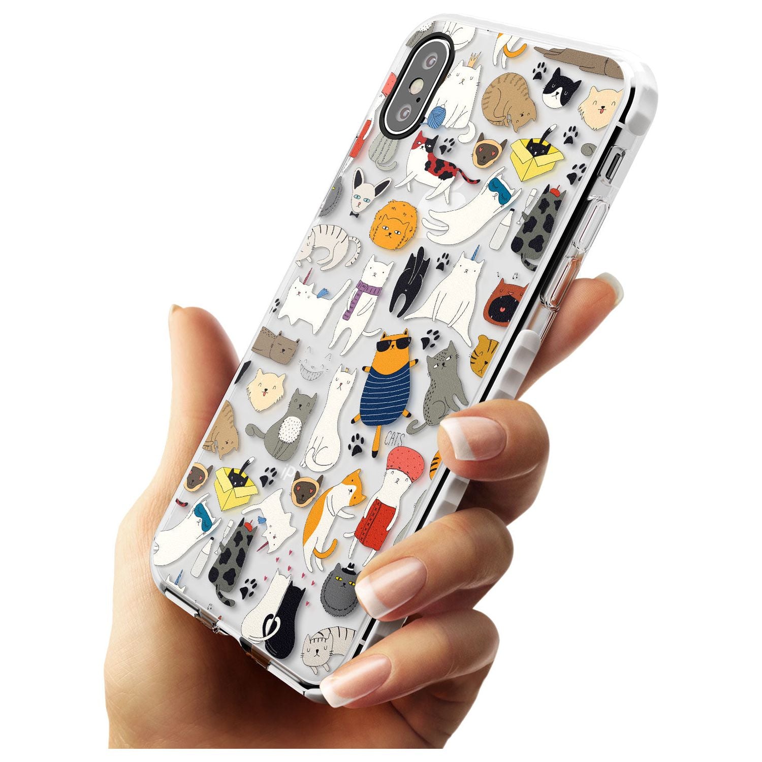 Cartoon Cat Collage - Colour Slim TPU Phone Case Warehouse X XS Max XR