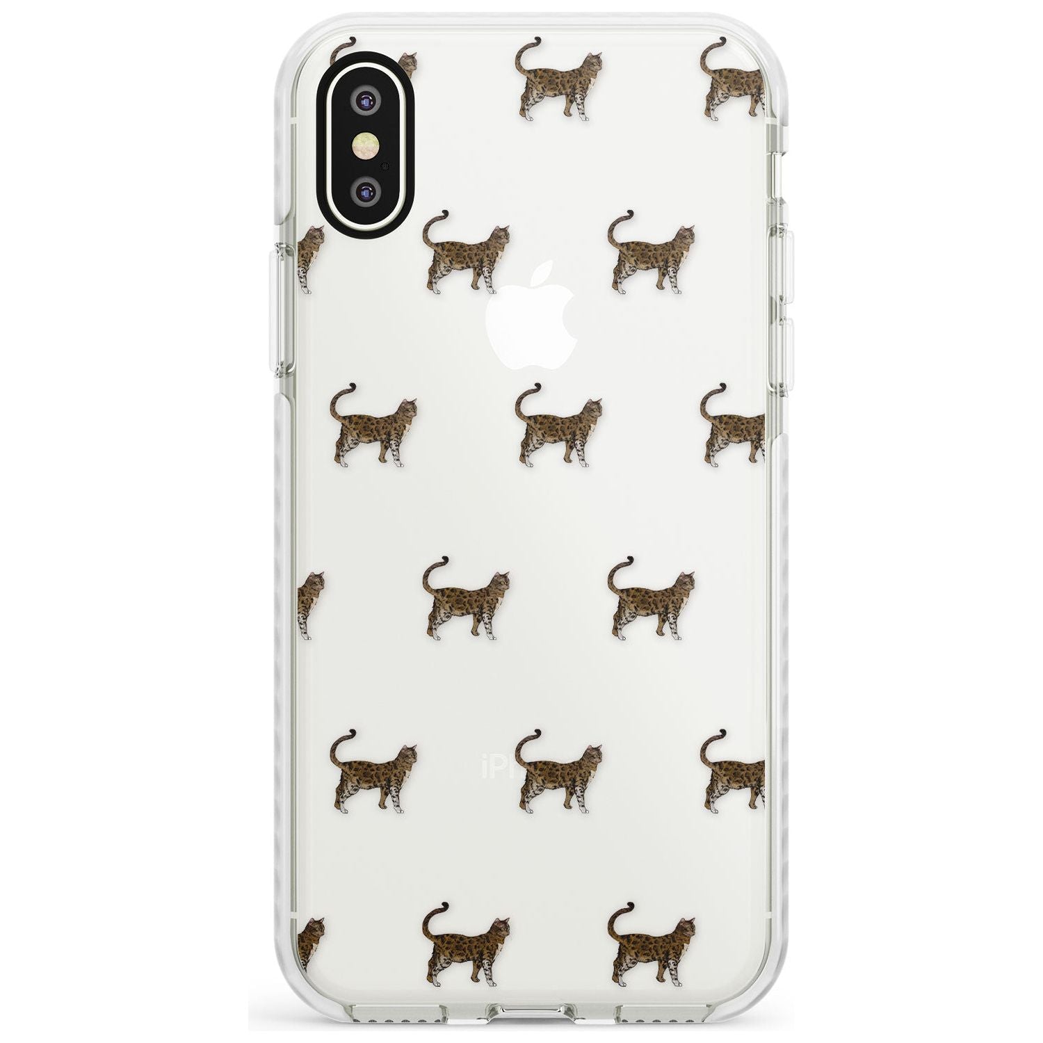 Bengal Cat Pattern Impact Phone Case for iPhone X XS Max XR