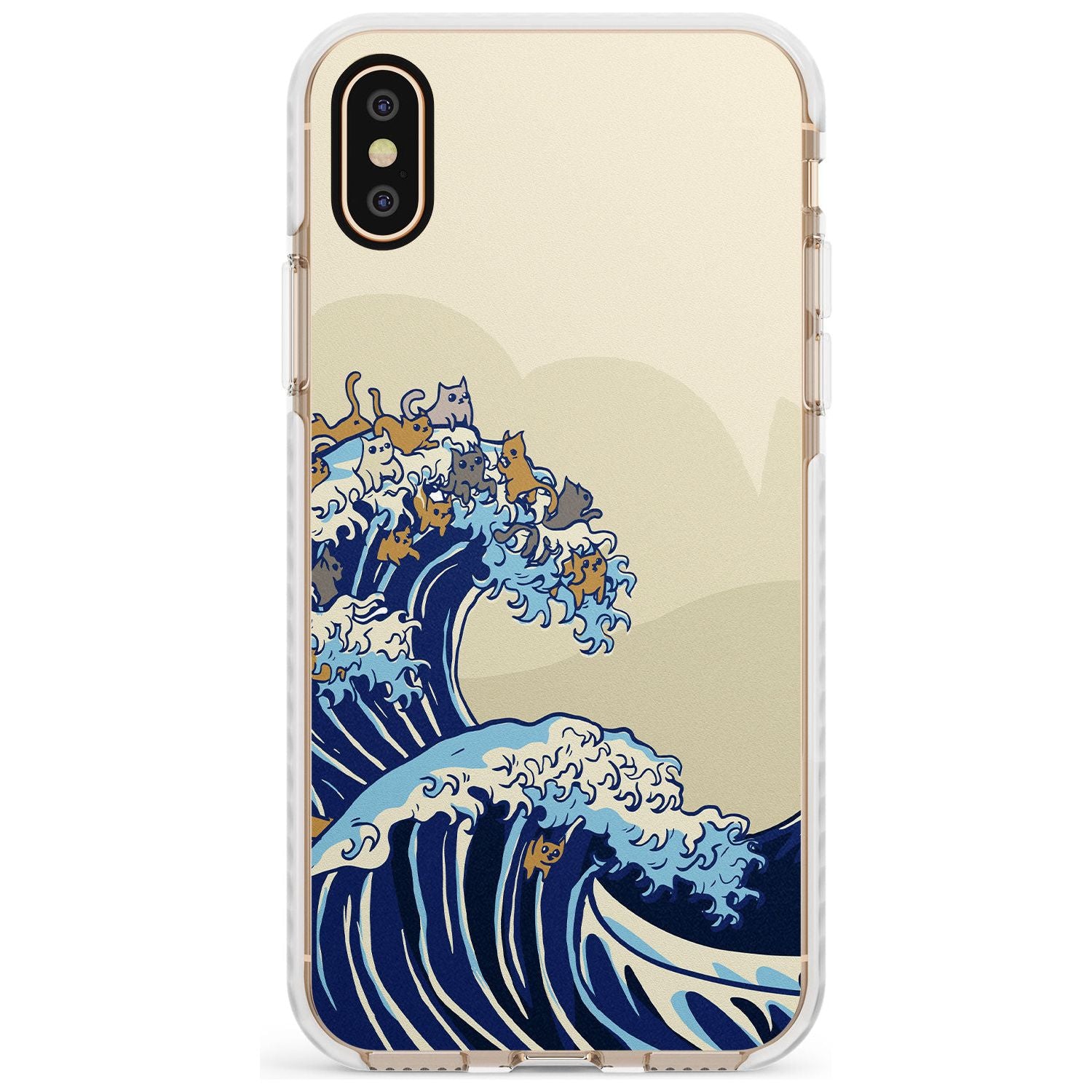 The Great Cat Wave Impact Phone Case for iPhone X XS Max XR