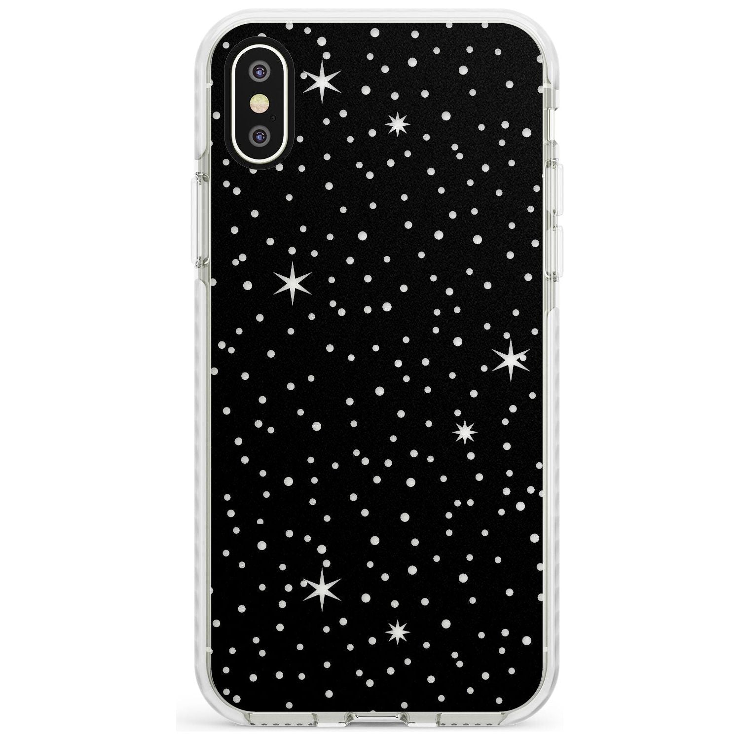 Celestial  Cut-Out Stars Phone Case iPhone X / iPhone XS / Impact Case,iPhone XR / Impact Case,iPhone XS MAX / Impact Case Blanc Space