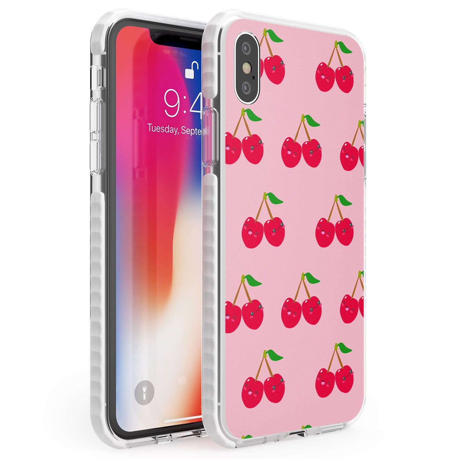 Cheeky Cherry Phone Case iPhone X / iPhone XS / Impact Case,iPhone XR / Impact Case,iPhone XS MAX / Impact Case Blanc Space
