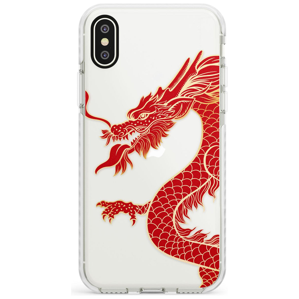 Large Black Dragon Impact Phone Case for iPhone X XS Max XR