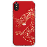 Large Black Dragon Impact Phone Case for iPhone X XS Max XR