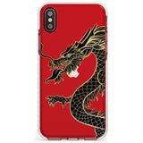 Large Red Dragon Impact Phone Case for iPhone X XS Max XR