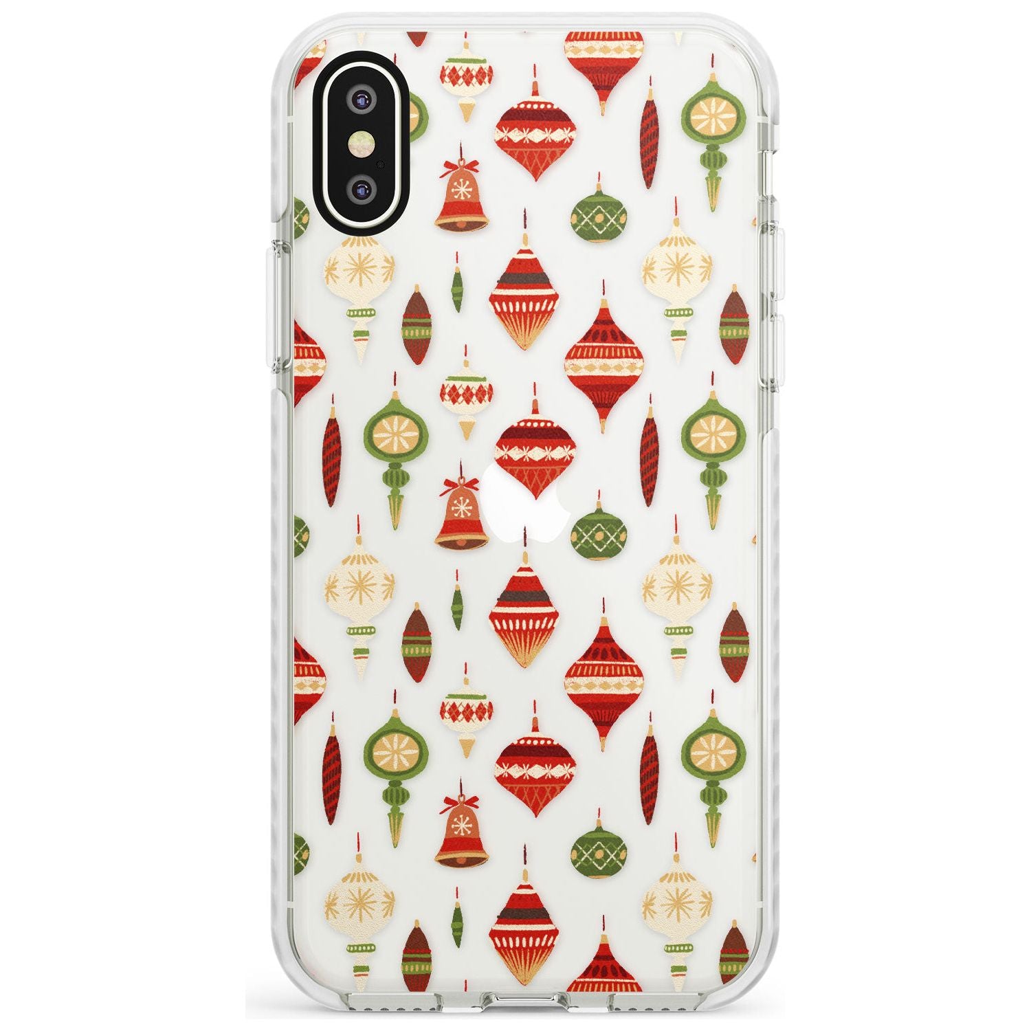 Christmas Baubles Pattern Impact Phone Case for iPhone X XS Max XR