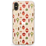 Christmas Baubles Pattern Impact Phone Case for iPhone X XS Max XR