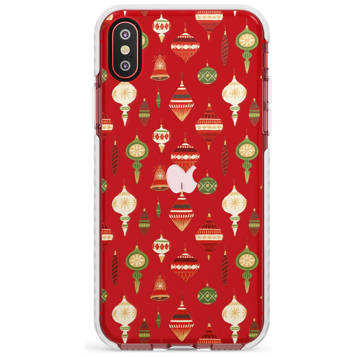 Christmas Baubles Pattern Impact Phone Case for iPhone X XS Max XR