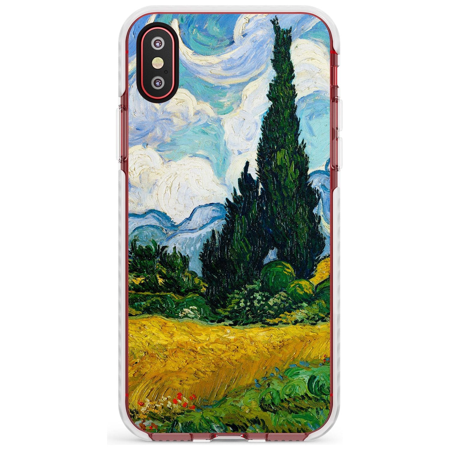Wheat Field with Cypresses by Vincent Van Gogh Slim TPU Phone Case Warehouse X XS Max XR