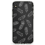 Clear Botanical Designs: Palm Leaves Slim TPU Phone Case Warehouse X XS Max XR