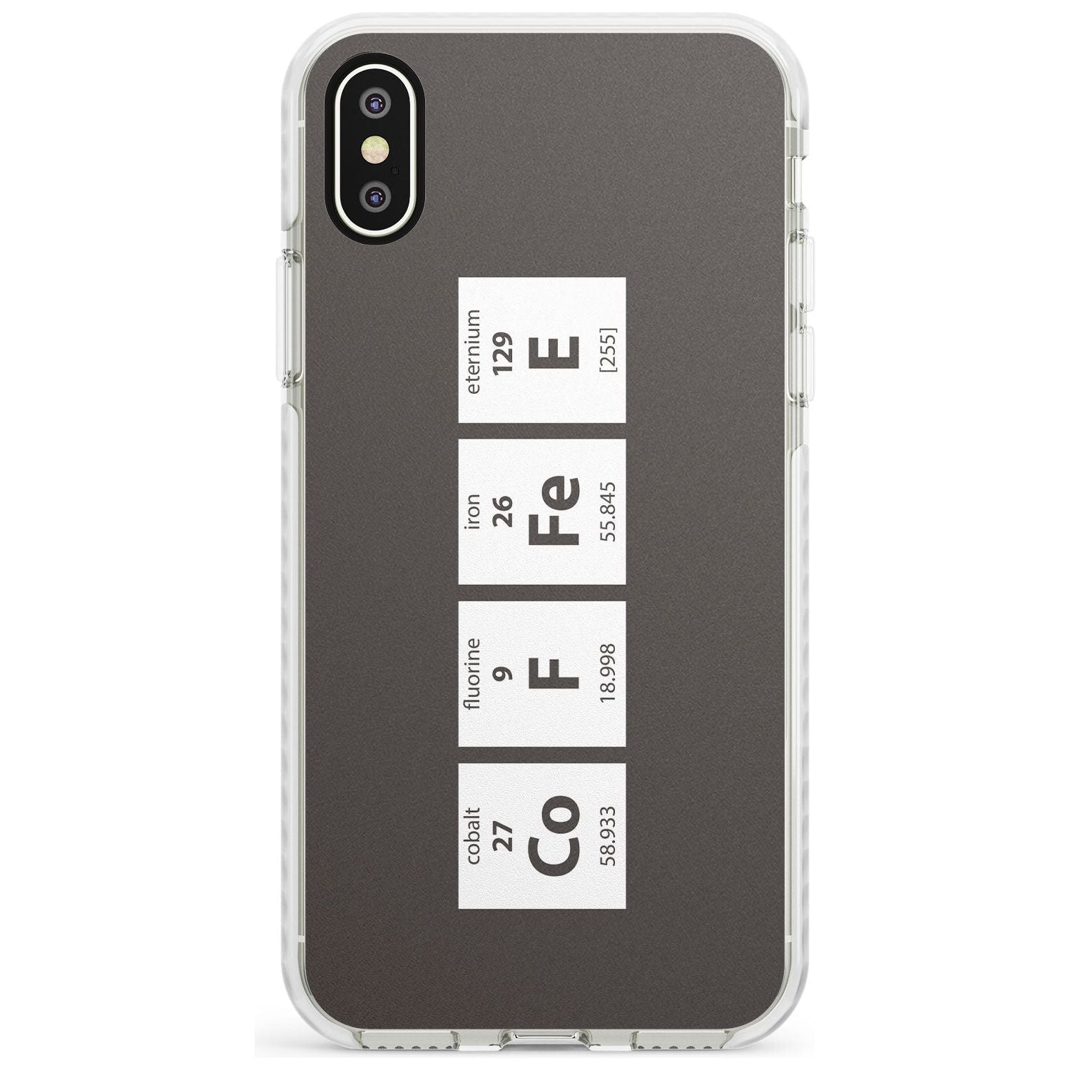 Coffee Element (Grey) Impact Phone Case for iPhone X XS Max XR