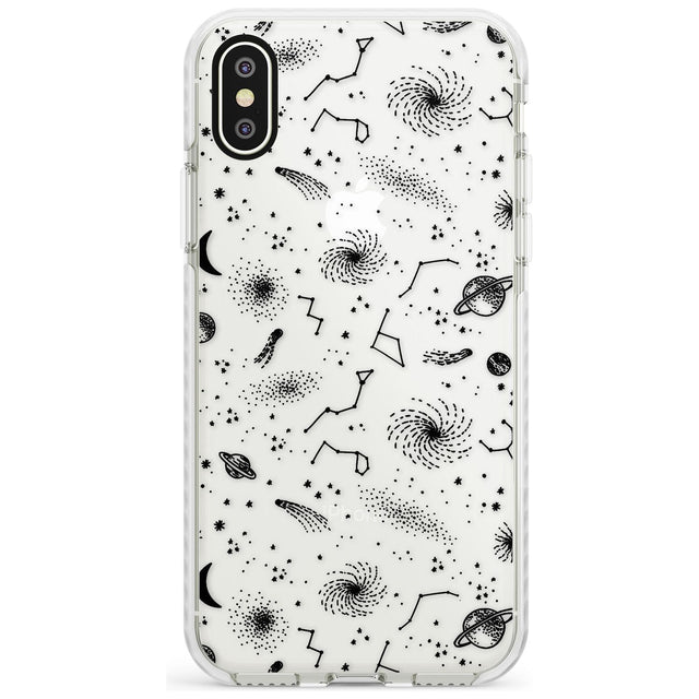 Mixed Galaxy Pattern Impact Phone Case for iPhone X XS Max XR