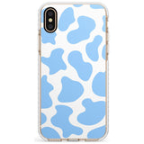 Blue and White Cow Print Impact Phone Case for iPhone X XS Max XR