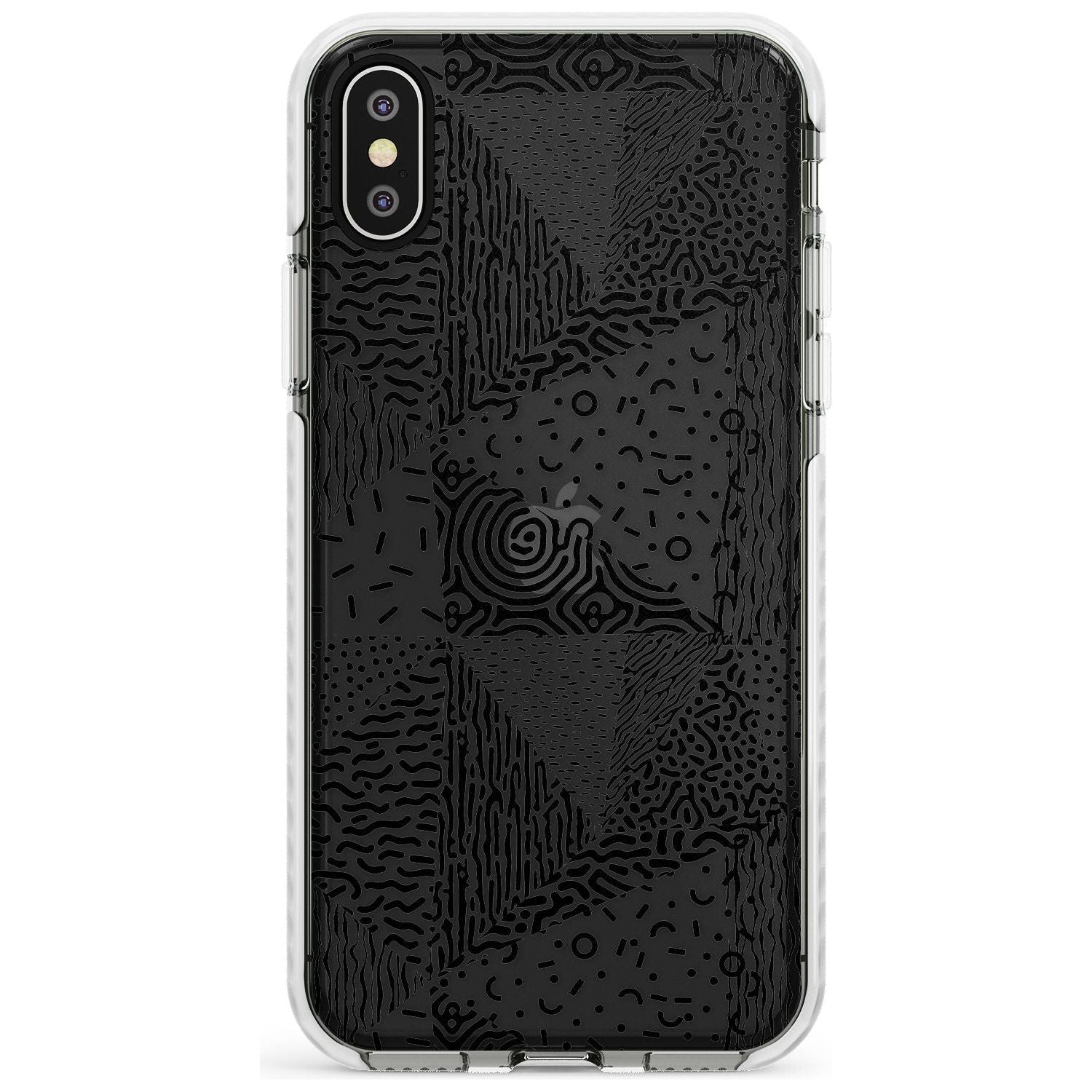 Pattern Mashup (Black) Slim TPU Phone Case Warehouse X XS Max XR