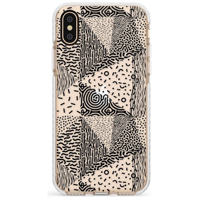 Pattern Mashup (Black) Slim TPU Phone Case Warehouse X XS Max XR